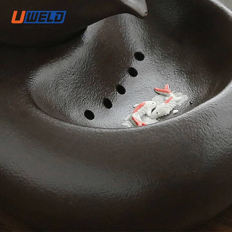 Uweld Ceramic Leaf Shaped Pet Water Fountain