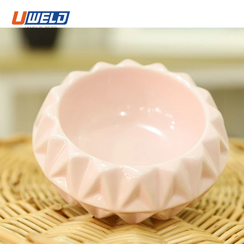 Uweld Ceramic Flower Shaped Pet Bowl