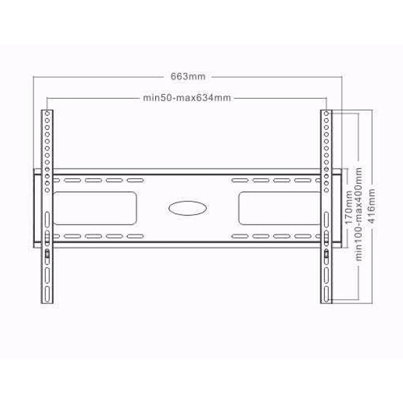 Ultra Slim Fixed TV Wall Mount For 37