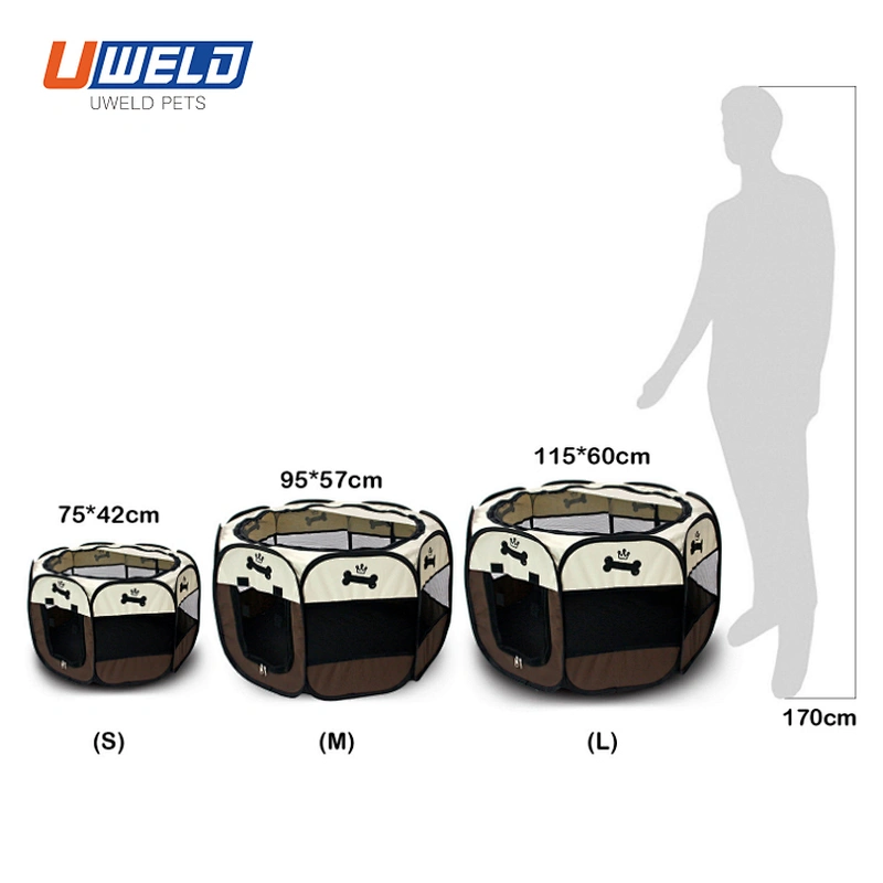 Uweld Octagonal Folding Oxford Pet Fence House