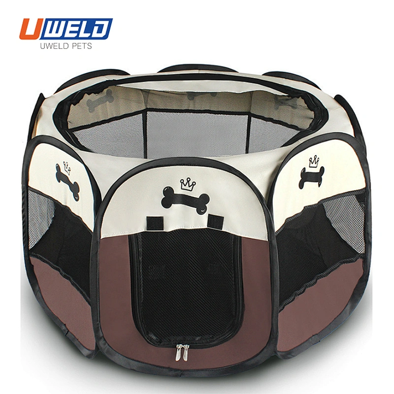 Uweld Octagonal Folding Oxford Pet Fence House