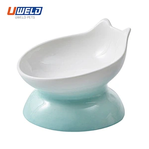 Uweld Ceramic High-Legged Cat Feeding Bowl