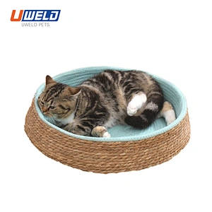 Uweld Round Pet House Made Of Rattan