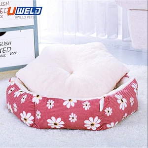Uweld Hexagonal Prism Flannelette Pet House