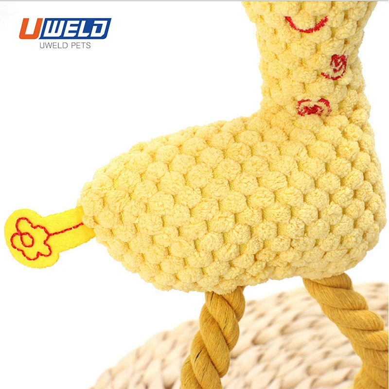 Uweld Deer Shaped Cotton Rope Plush Pet Toy