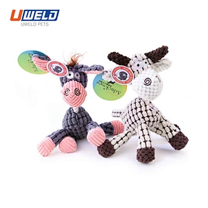 Uweld Corn Kernel Plush Rope Knot Animal Shape Pet Toy