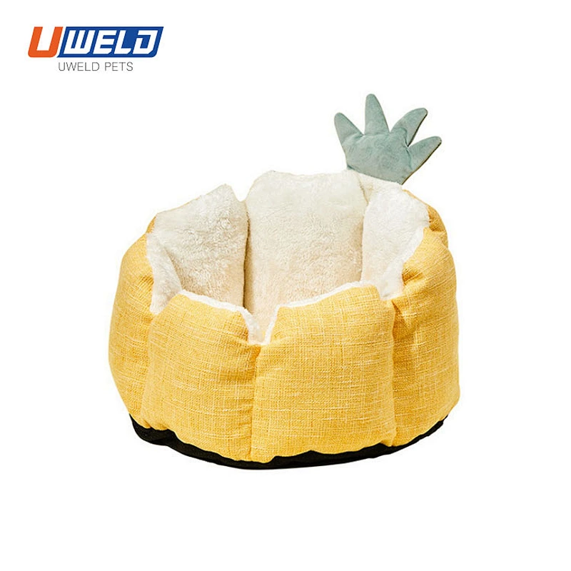 Uweld Pineapple-Shaped Plush Warm Pet House