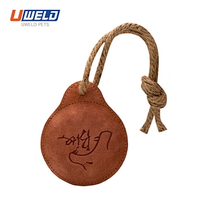 Uweld Cowhide Sound Pet Round Toy