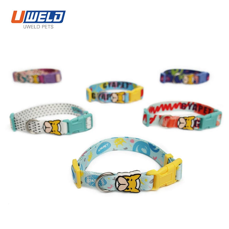 Uweld Cartoon Print Pet Leash Collar Set