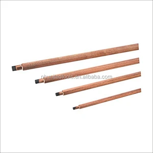 Round Copper-Coated Carbon Electrodes