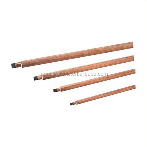 Round Copper-Coated Carbon Electrodes