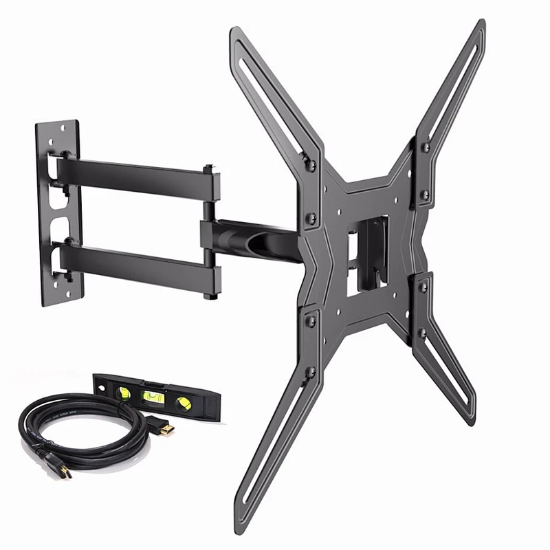 Full Motion TV Wall Mount Bracket For Most 32-55 Inch LED, LCD, OLED And Plasma Flat Panel Or Curved Tvs