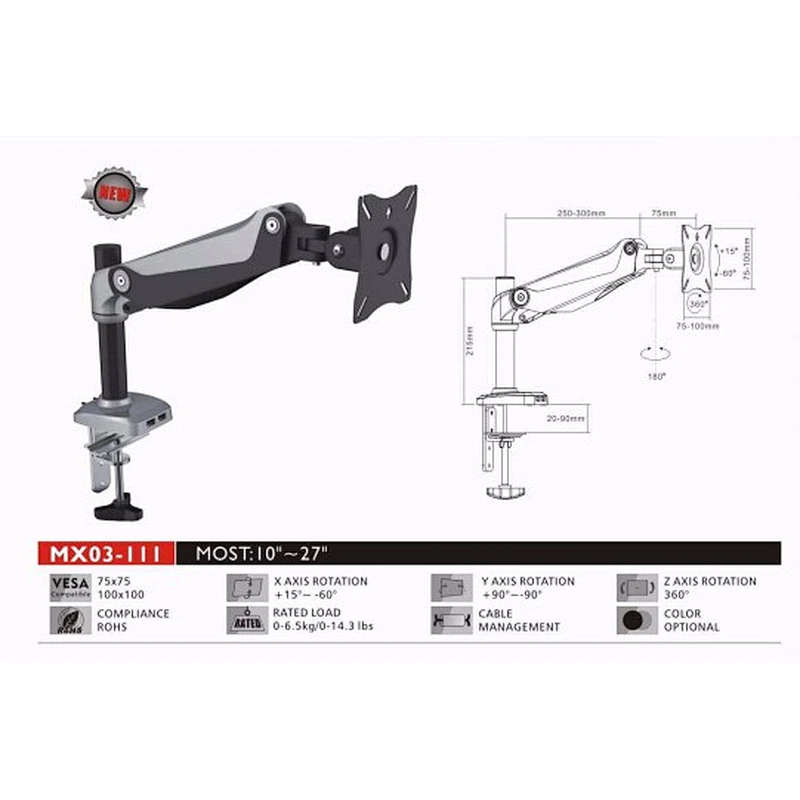 Popular Four Monitors Desktop LED LCD Monitor Stand Computer Mount
