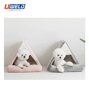 Uweld Plush Door Curtain Semi-Enclosed Pet House