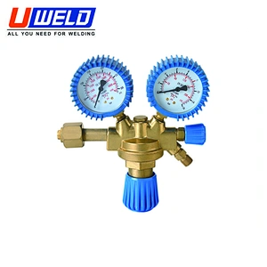fit welding MIG/MAG 1-08 Full brass gas regulator with bottom adjusting knob and side entry