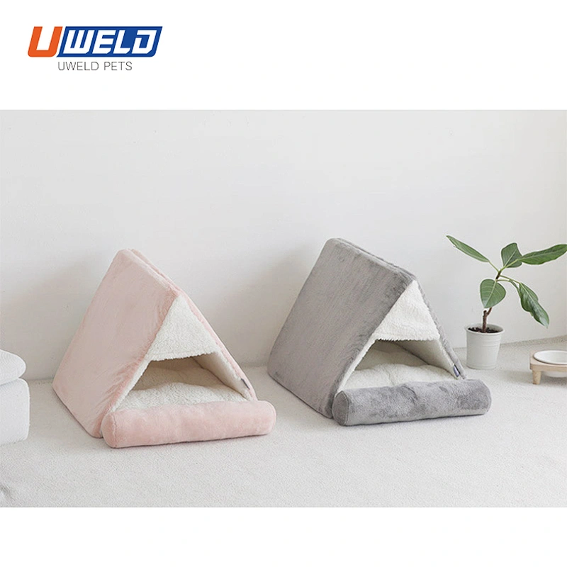 Uweld Plush Door Curtain Semi-Enclosed Pet House