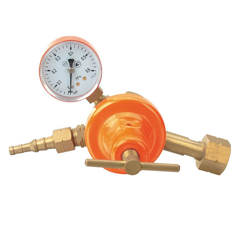 single stage diaphragm type  stainless steel single stage co2 gas regulator oxygen low pressure regulator with gauge