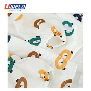 Uweld Bear Print Waterproof Pet Raincoat