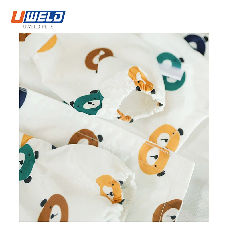 Uweld Bear Print Waterproof Pet Raincoat