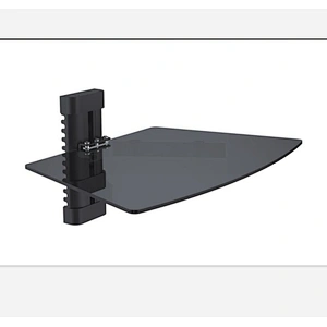 Floating Shelf with Strengthened Tempered Glass for DVD Players/Cable Boxes/Games Consoles/TV Accessories