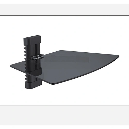 Floating Shelf with Strengthened Tempered Glass for DVD Players/Cable Boxes/Games Consoles/TV Accessories