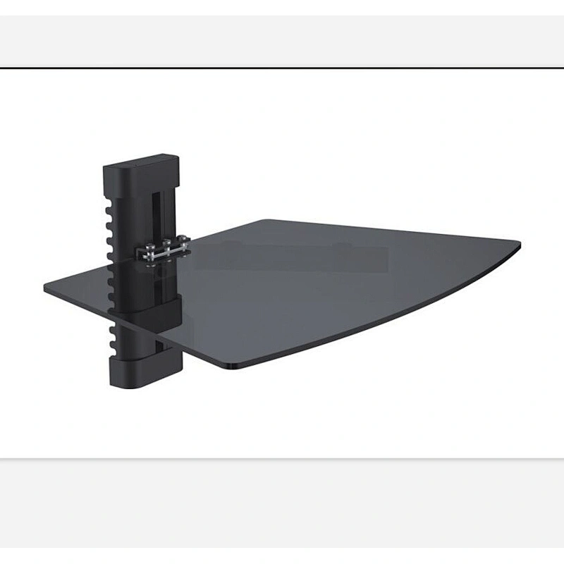 Floating Shelf with Strengthened Tempered Glass for DVD Players/Cable Boxes/Games Consoles/TV Accessories