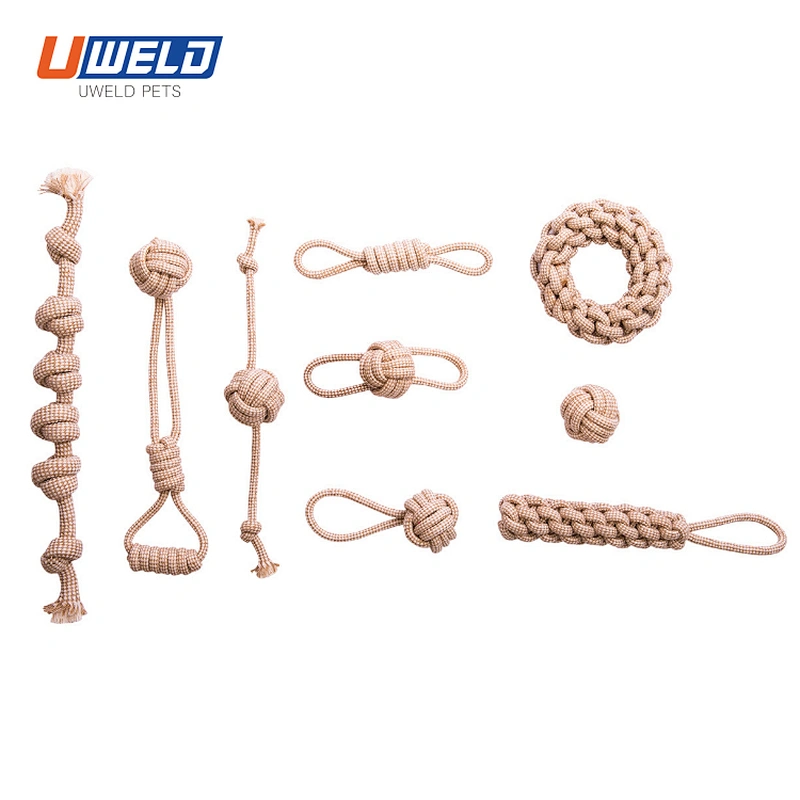 Uweld Hempen Rope Pet Toy Nine Pieces Set For Dog
