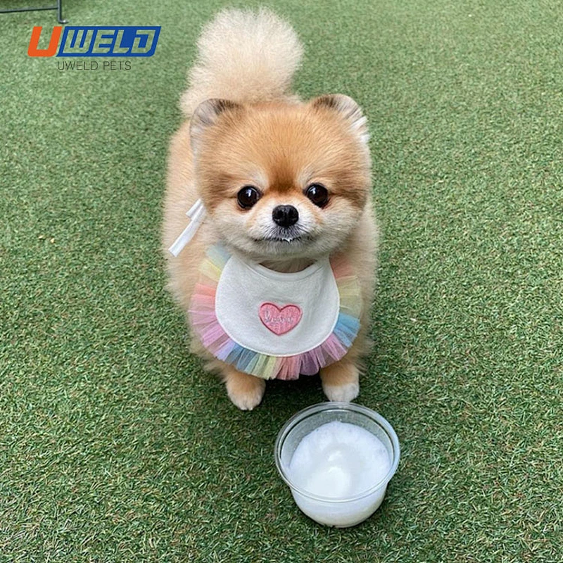 Uweld Pet Heart Printed Bib Drool Towel