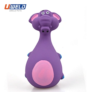 Uweld Cartoon Animal Shape Latex Pet Toy