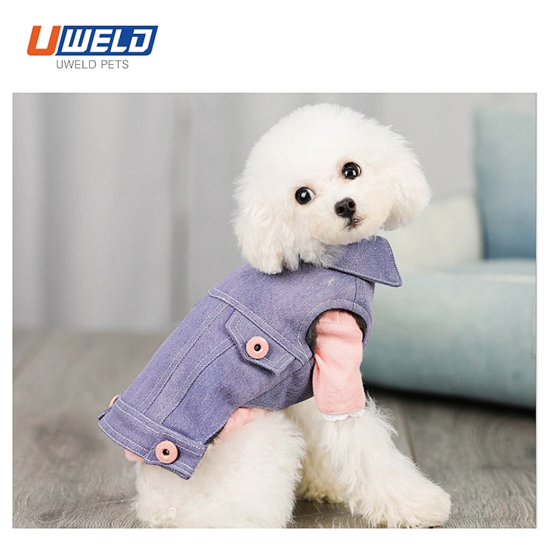 Uweld Warm Pet Vest With Denim And Velvet