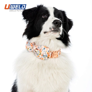 Uweld Cotton Floral Bow Collar For Pet