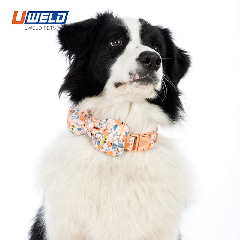 Uweld Cotton Floral Bow Collar For Pet