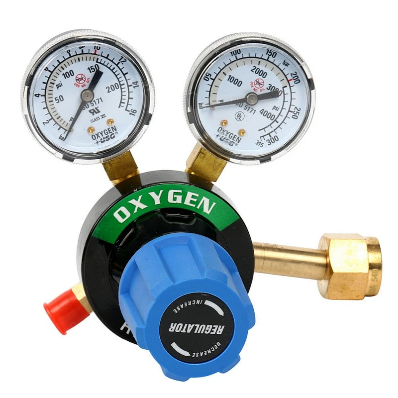 Two Stage Acetylene pressure gauge Switzerland type regulator with brass body
