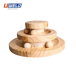Uweld Three Layer Wooden Turntable Pet Cat Toy