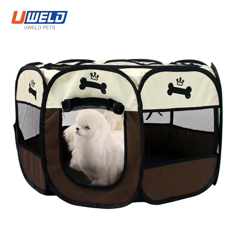 Uweld Octagonal Folding Oxford Pet Fence House