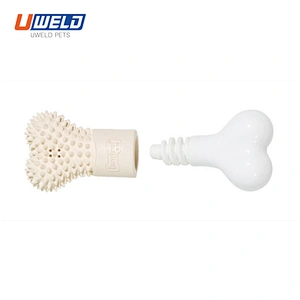 Uweld Rubber Bone - Shaped Pet Toy Can Be Filled With Toothpaste