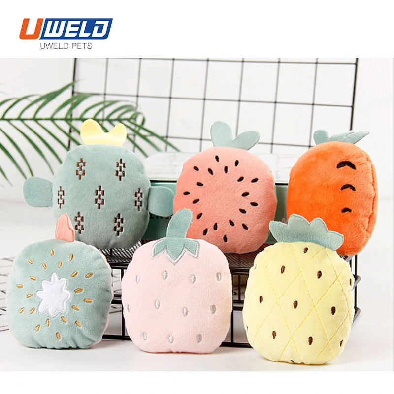 Uweld Fruit Shaped Sounding Plush Pet Toy