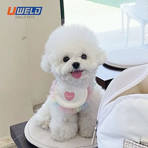 Uweld Pet Heart Printed Bib Drool Towel