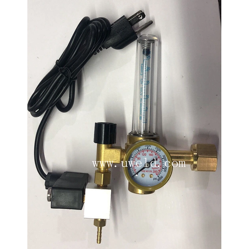 CO2 brass flowmeter regulator with  solenoid valve