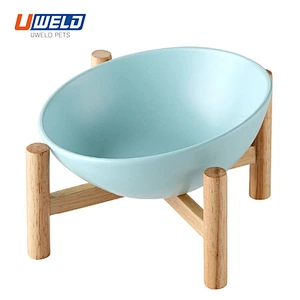 Uweld Bevel Wooden Frame Pet Bowl
