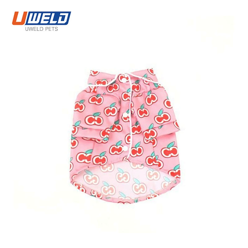 Uweld Apple Print Pink Pet Shirt