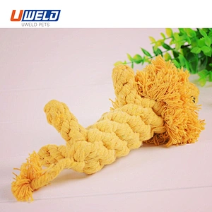 Uweld Handmade Lion-Shaped Pet Toy With Cotton Rope