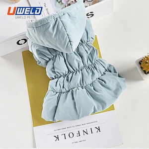 Uweld Pet  Winter Thicken Floral Clothing