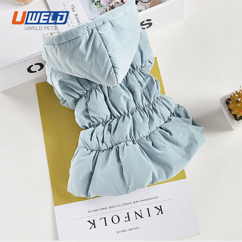 Uweld Pet  Winter Thicken Floral Clothing