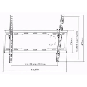 Outdoor Universal Tilt LCD TV Wall Mount Bracket for Most 37