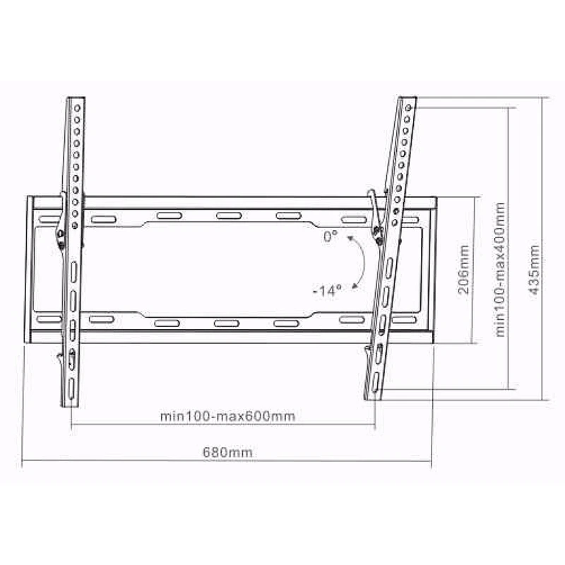 Outdoor Universal Tilt LCD TV Wall Mount Bracket for Most 37