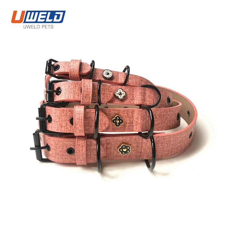 Uweld PU Leather Breasted Pet Collar