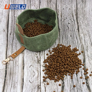 Uweld Foldable Canvas Outdoor Dog Food Bag