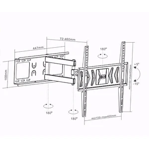 Popular tv wall mount bracket 2021 For LCD or LED TVs 35-55