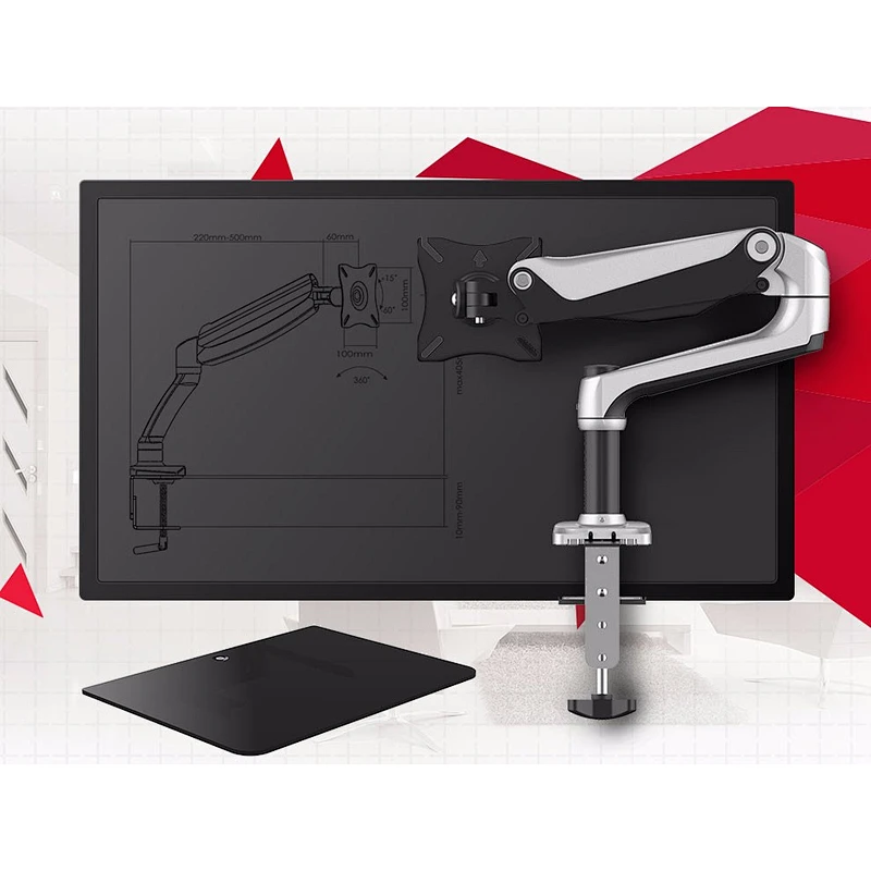 360 Rotating Vesa Folding Remote Controlled Monitor Desk Mount